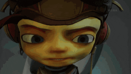 a cartoon character named sasha is sitting in front of a computer