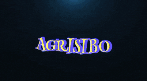 a sign that says agrisibo with lightning behind it