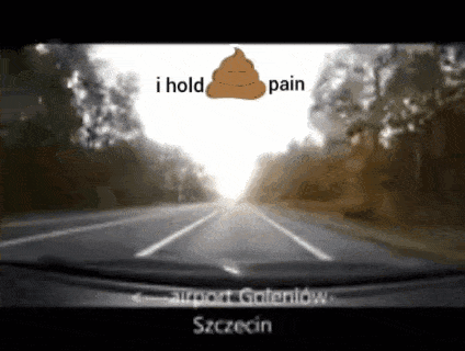 a picture of a road with the words i hold pain on the bottom