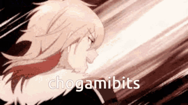 a cartoon of a girl with the words chogamibits written on it