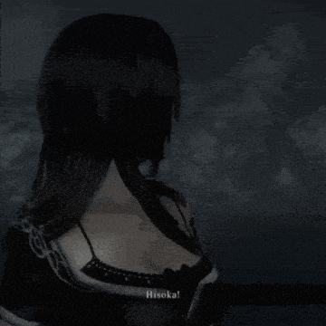 the back of a woman 's head is shown in a dark room