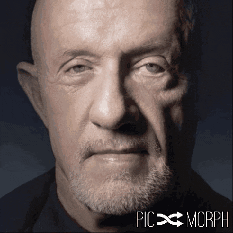 a close up of a man 's face with pic morph written on the bottom right