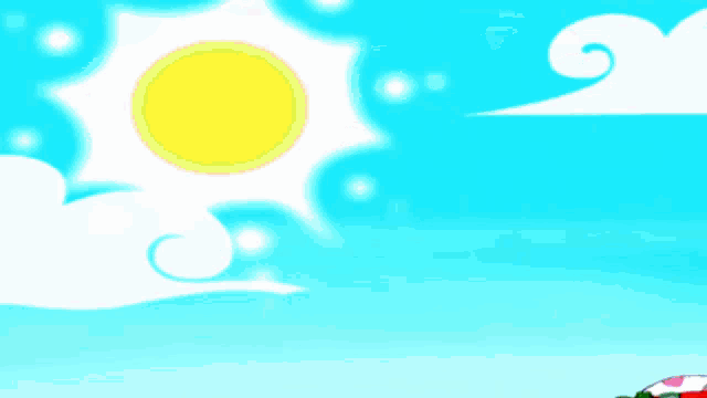 a cartoon of strawberry shortcake is flying through the air