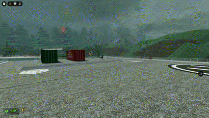a screenshot of a video game showing a helicopter landing on a runway