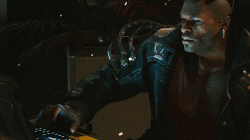Typing Placide GIF - Typing Placide Cyberpunk2077 GIFs