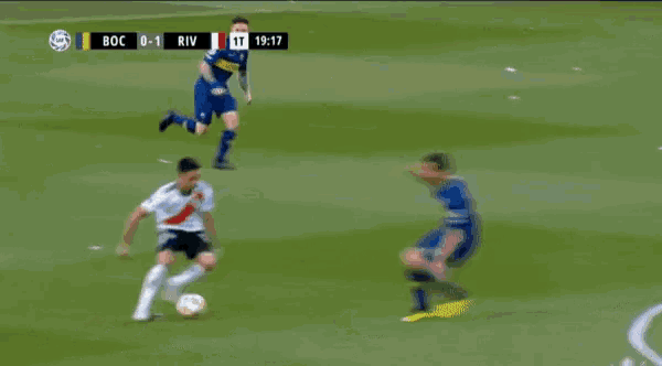 a soccer game is being played and the score is 0-0