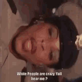 a police officer is laying on the ground and says " white people are crazy yall hear me ? "