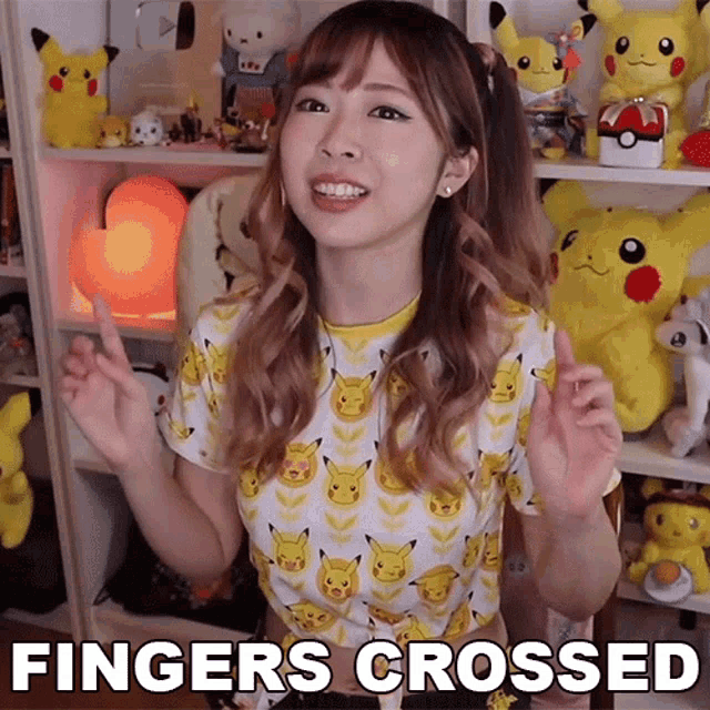 Fingers Crossed Misa GIF - Fingers Crossed Misa Japanese Ammo With Misa GIFs