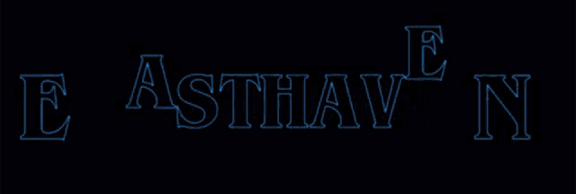 a neon sign that says e asthay n