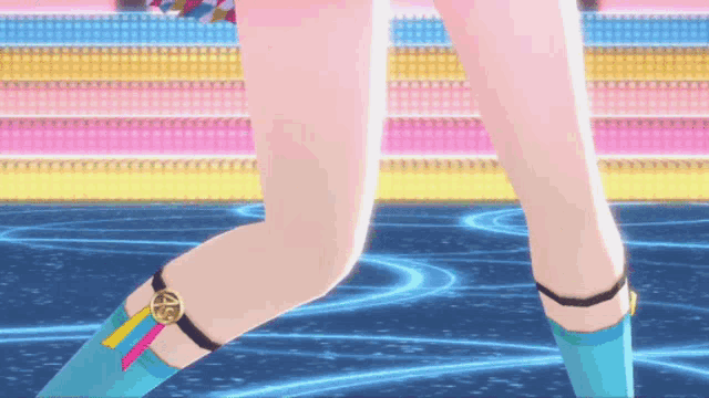 a close up of a person 's feet with a watch on it