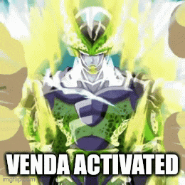 a picture of a cell from dragon ball z with the words venda activated on the bottom
