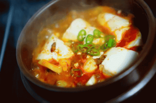 순두부찌개 보글보글 끓다 끓는 뚝배기 한식 GIF - Soft Tofu Stew Boiling Korean Food GIFs