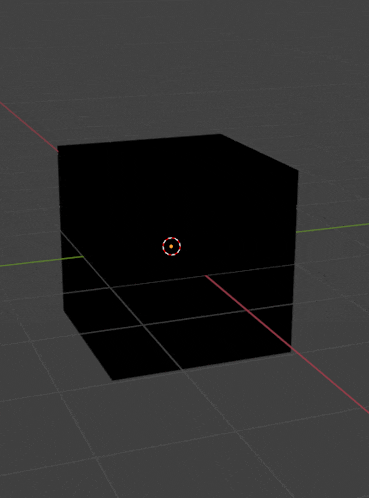 a 3d model of a cube with a red line going through it