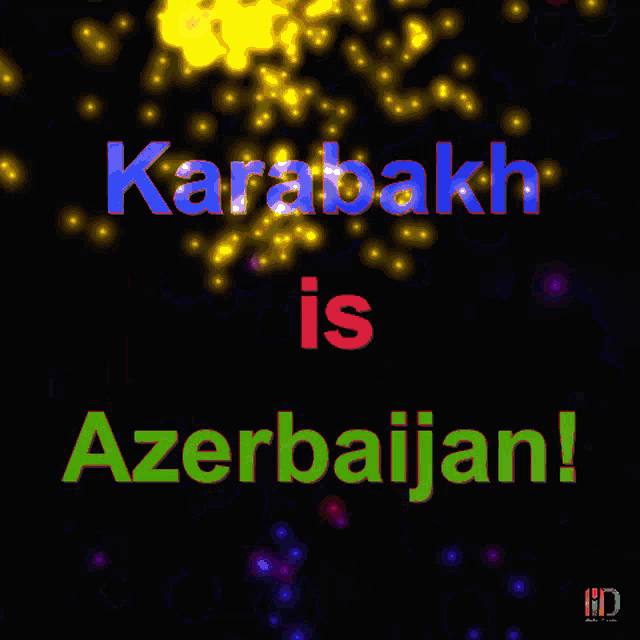 a black background with the words karabakh is azerbaijan