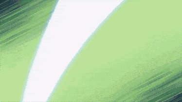 a green and white background with a white triangle in the middle