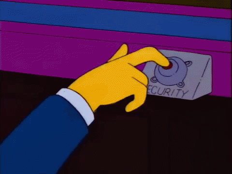 The Simpsons Security Button GIF - The Simpsons Security Button Panic Button GIFs