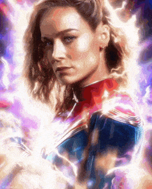 a painting of a woman in a superhero costume with a disney logo in the corner