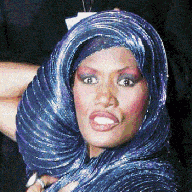 a woman wearing a blue scarf around her head