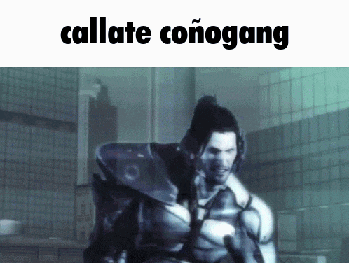 a picture of a man with the words callate conogang on it