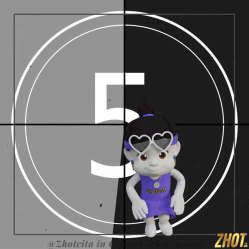 a cartoon character wearing heart shaped sunglasses and the word shot