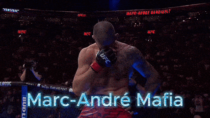 a man in a boxing ring with the name marc-andre mafia on the bottom