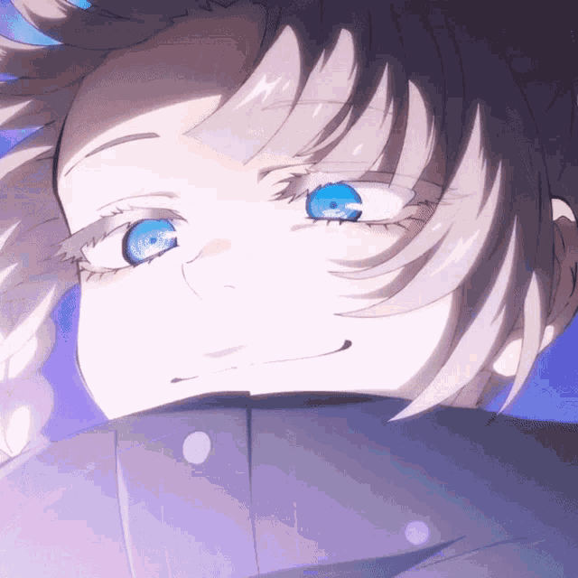 a drawing of a girl with blue eyes