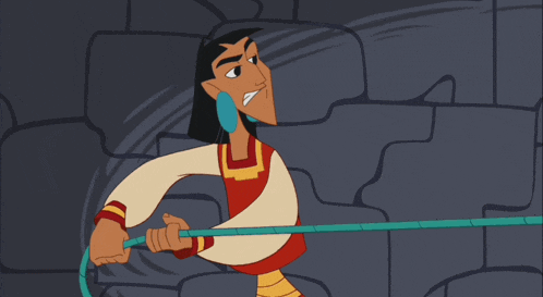 a cartoon of a woman holding a skull with her mouth open
