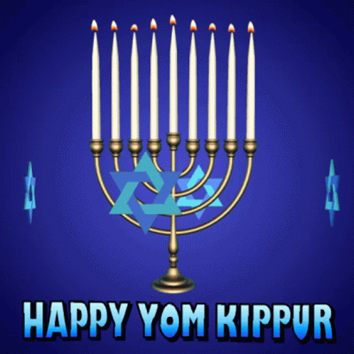 Happy Yom Kippur Channukiah GIF - Happy Yom Kippur Channukiah Star Of David GIFs