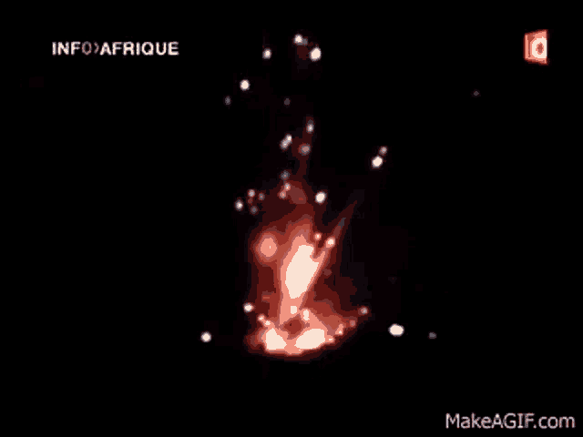 a fireworks display is being shown on a black background