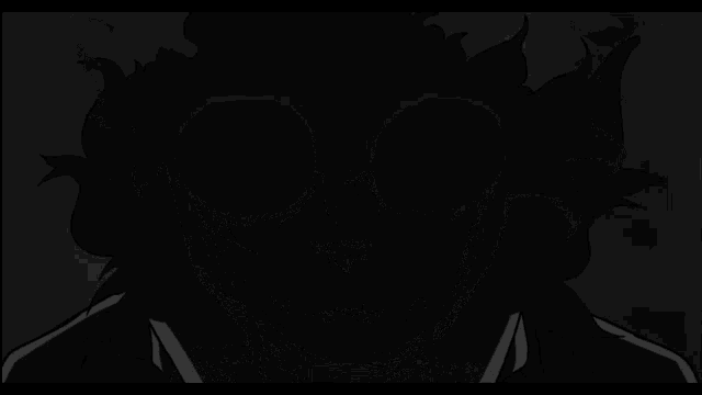 a black and white drawing of a man 's face with a beard and mustache .