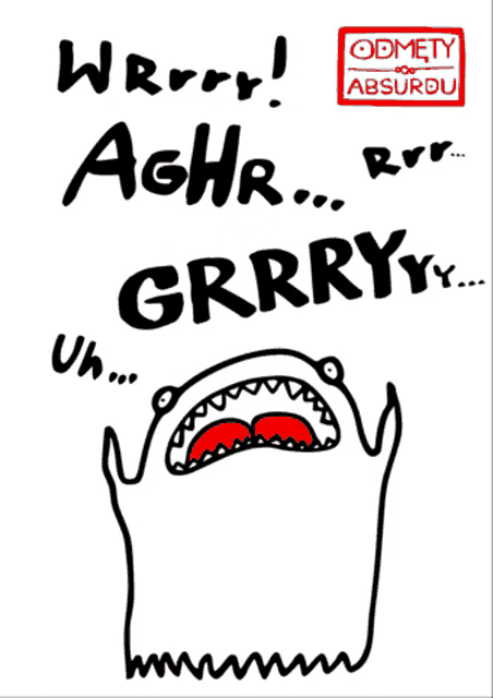 a drawing of a shark with the words worry aghr rvr grrry uh