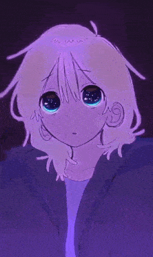 a drawing of a girl with blonde hair and blue eyes .