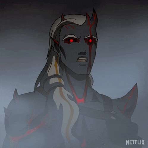 a cartoon character with blood coming out of his eyes and a netflix logo in the corner