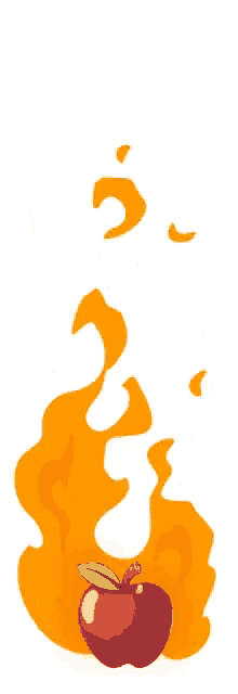 Burning Apple Apple On Fire GIF