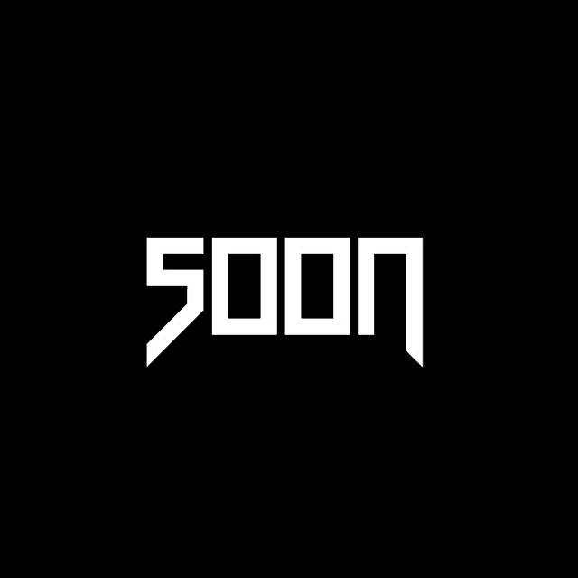 the word soon is on a black background
