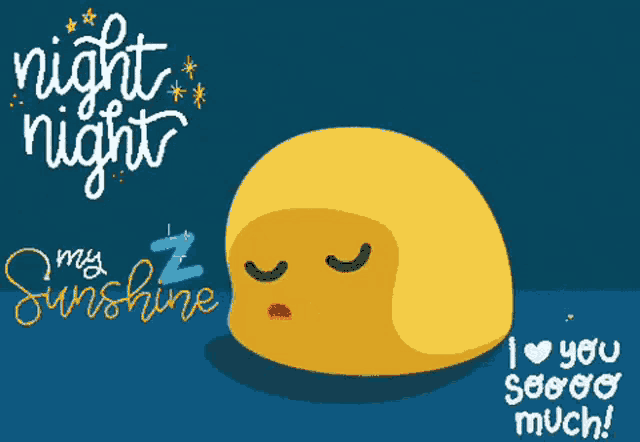 night night my sunshine i love you sooo much greeting card