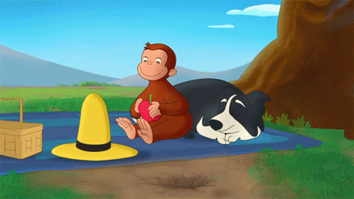 Relaxed Curious George GIF - Relaxed Curious George Curious George Go West Go Wild GIFs