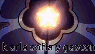 a cartoon drawing of a star with the words k arla sofia y gascon