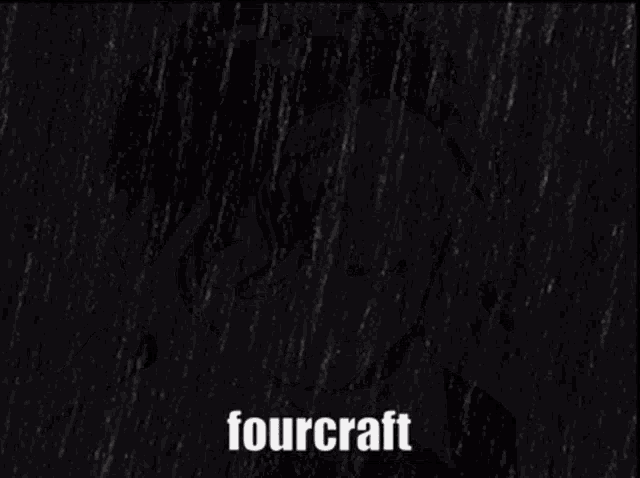 a black and white drawing of a boy with the word fourcraft on the bottom right