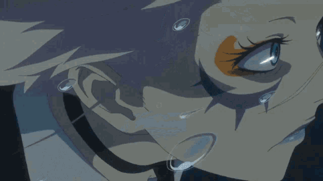 a cartoon drawing of a person in the water with sparks coming out of their mouth