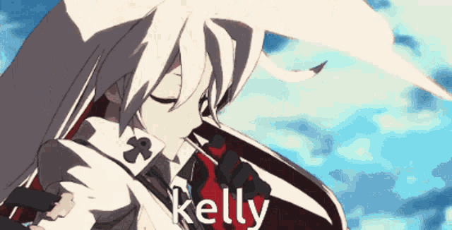 a cartoon character with the name kelly on the bottom right