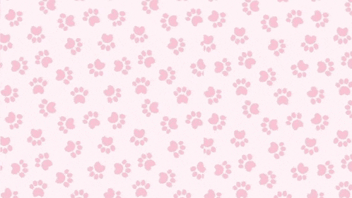a seamless pattern with pink paw prints on a white background .