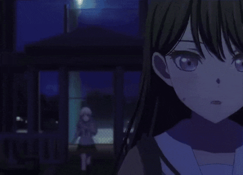 a girl in a school uniform is kneeling down and says you