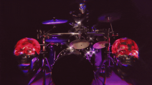 Robot Drummer GIF - Robot Drummer Skulls GIFs