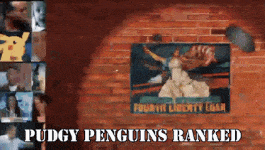 a brick wall with a poster that says fourth liberty loan