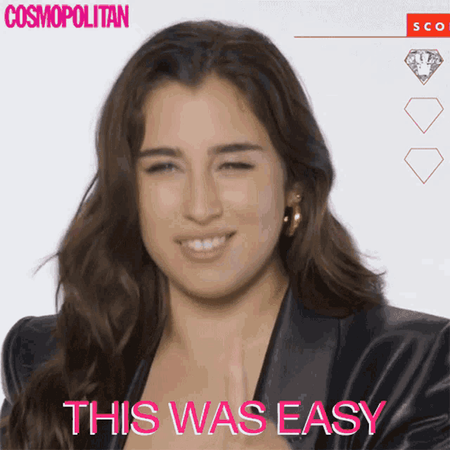 a woman giving a thumbs up with the words " this was easy " on the bottom