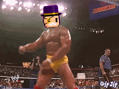 a man in a top hat is dancing in a wrestling ring with a sign that says summerslam on it