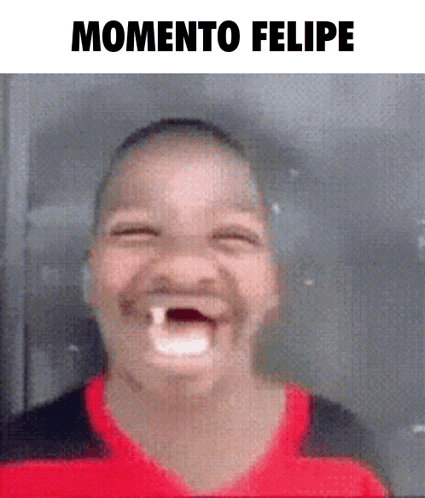 a picture of a child with the words momento felipe on the top