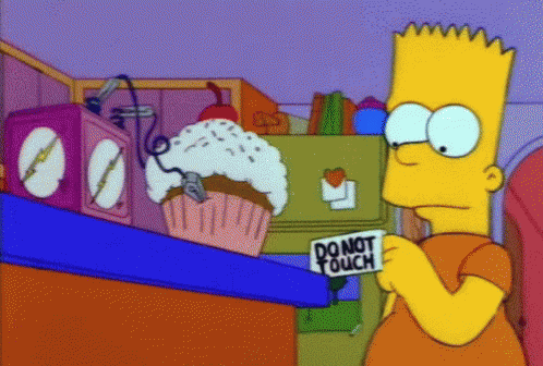 Do Not Touch - The Simpsons GIF - The Simpsons Do Not Touch Cupcake GIFs