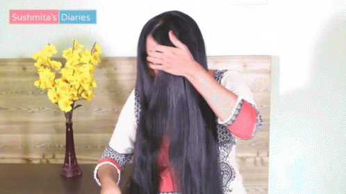 Fixing Her Hair Straight Hair GIF - Fixing Her Hair Straight Hair Long Hair GIFs